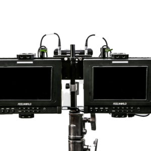 TRIGYN GEAR Dual Monitor Director Kit Cage with Gold Mount 8-Port Power Distro Box