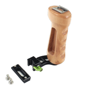 Wooden left handle with nato rail for cage