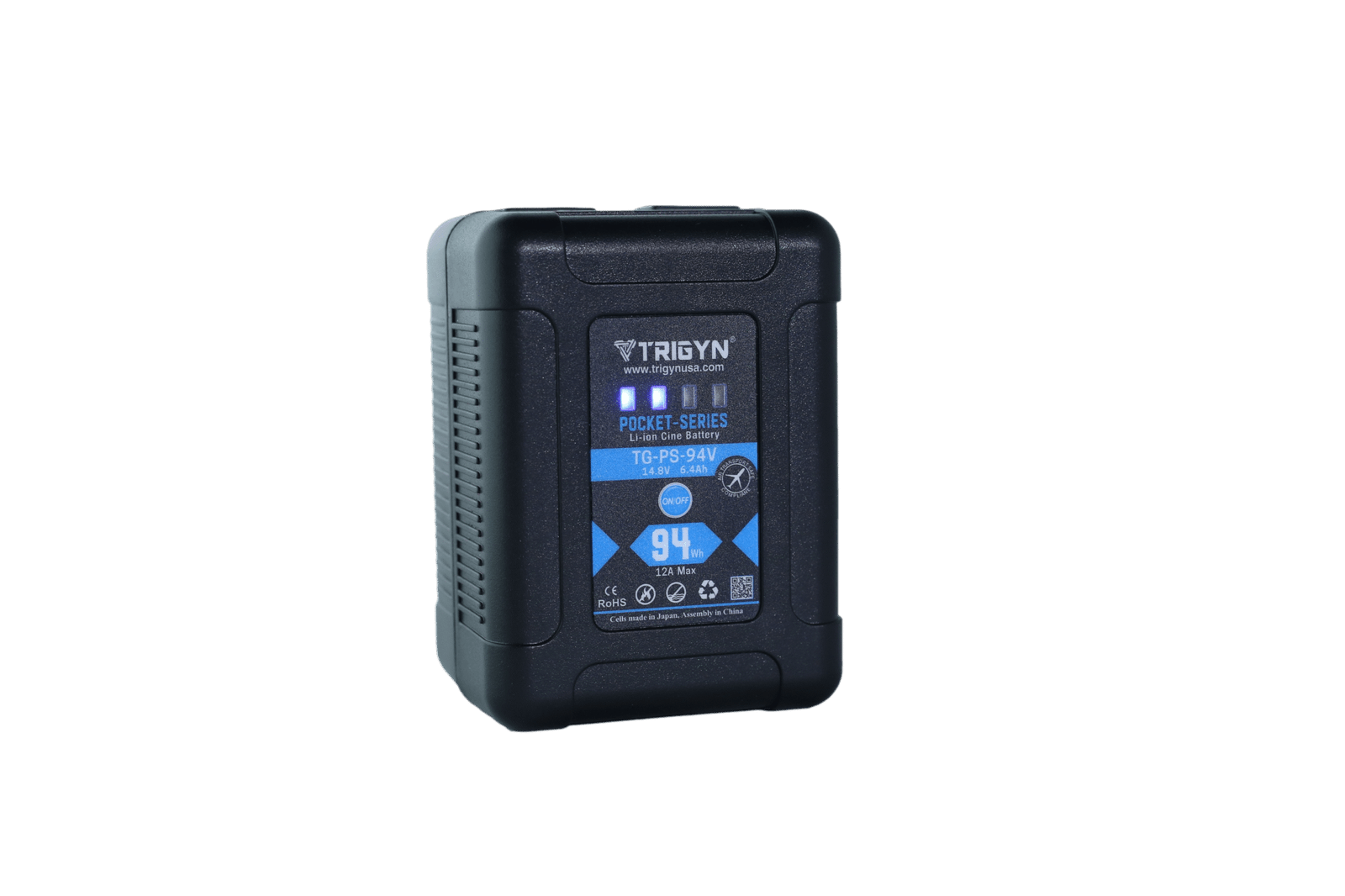 TRIGYN POWER - ATOM Pocket-series Powerful 94Wh V Mount Mini Cine Rechargeable Li-ion Battery TSA Safety On-board Compliant