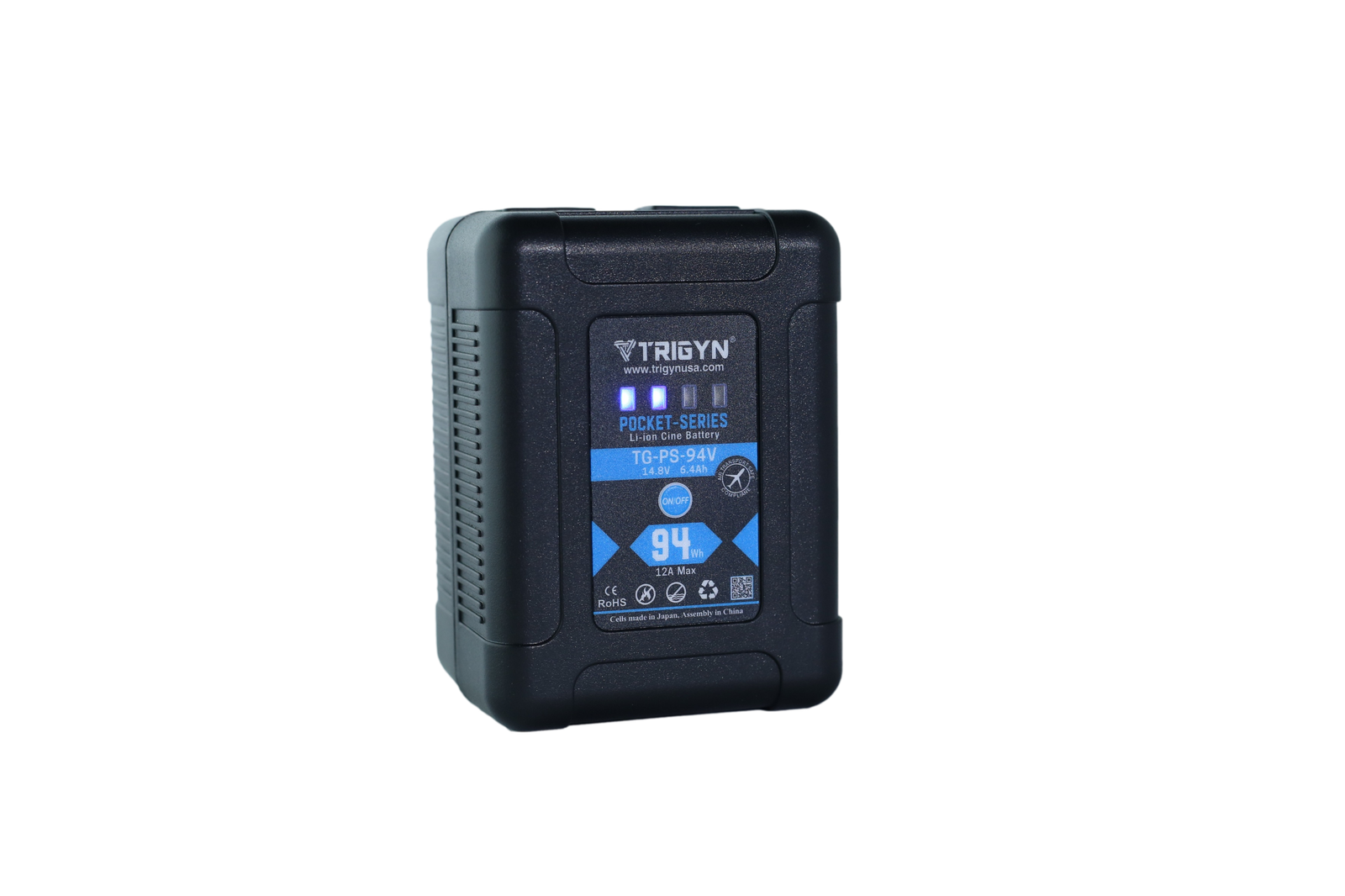 TRIGYN POWER - ATOM Pocket-series Powerful 94Wh V Mount Mini Cine Rechargeable Li-ion Battery TSA Safety On-board Compliant