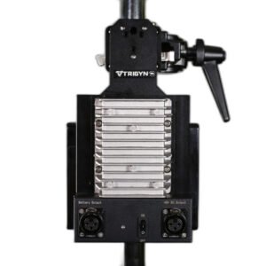 TRIGYN Power U-Bolt 650W 48V/28VDC Universal Quick Release U-Shaped Bracket with Dual Gold Mount Battery Plates BEST for 650W Max LED Fixtures. Vortex 8 Orbiter