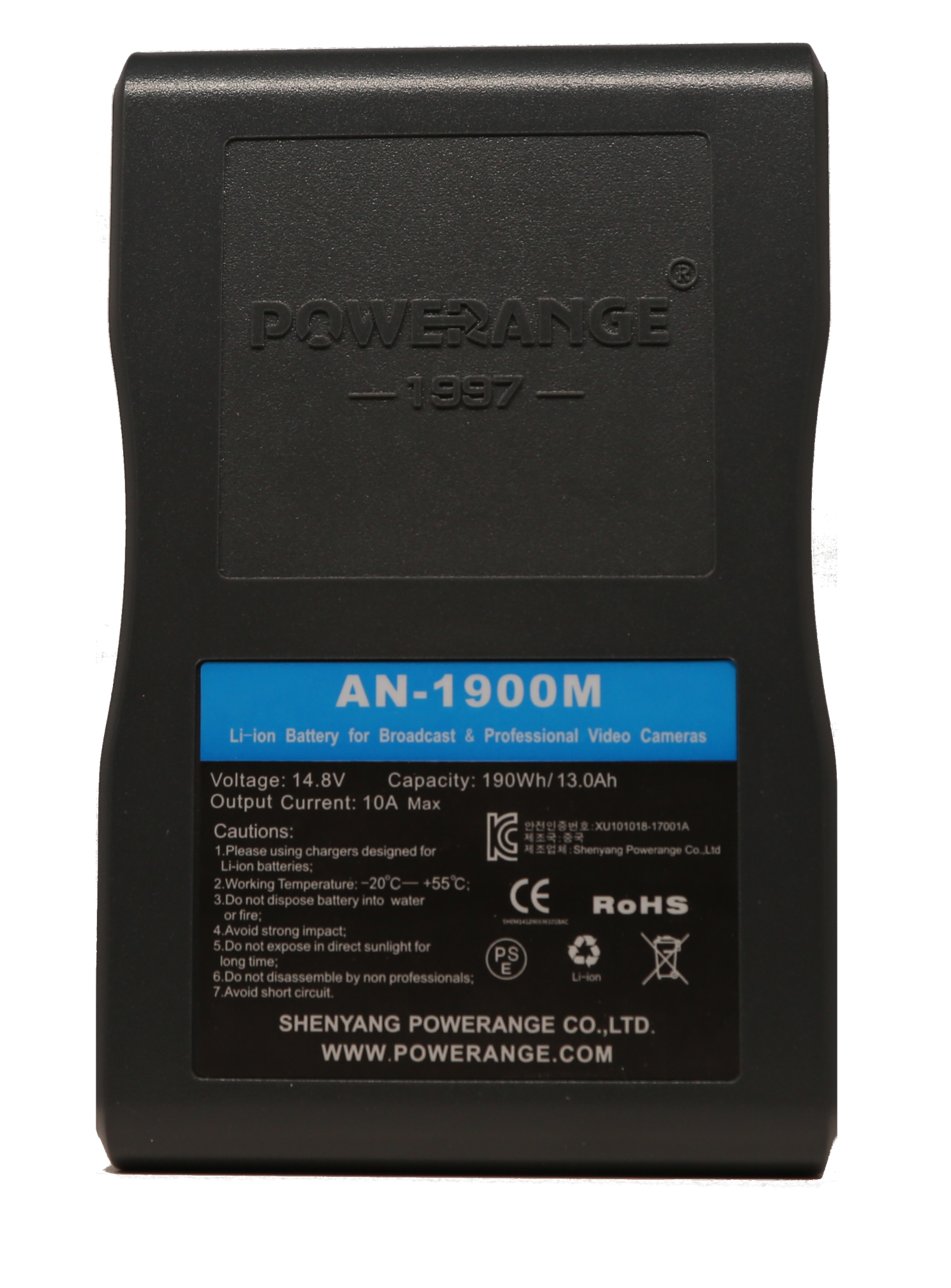 Powerange 190Wh SLIM Lithium-Ion V-Mount Battery