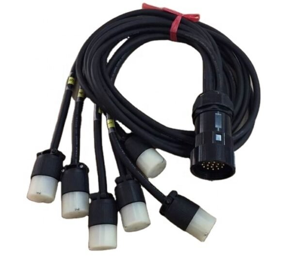 HYPERCORD 6ft 19Pin Male Socapex LSC-19 to 6x Female Edison Breakout Cable